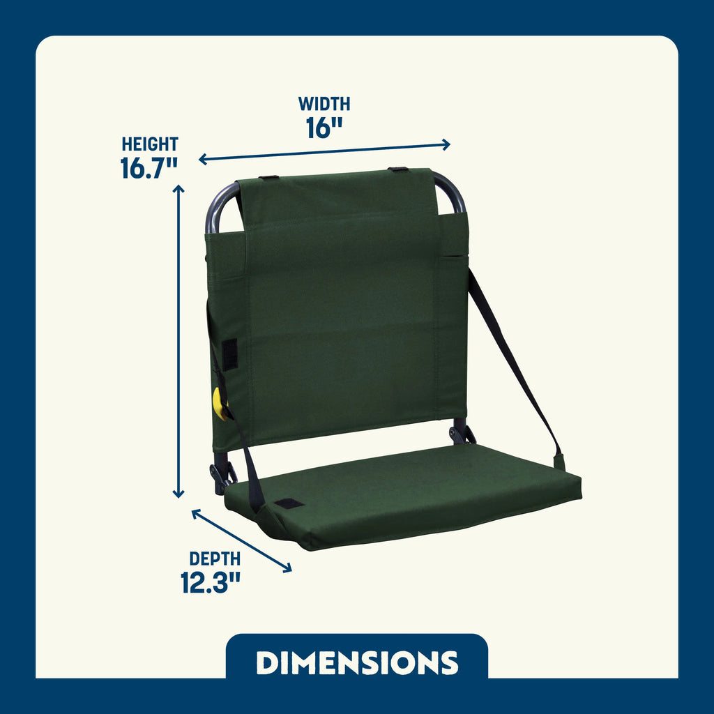 Secure-Hook BleacherBack - Choice 696 - Lightweight Folding Bleacher Chair with Cushioning Detail