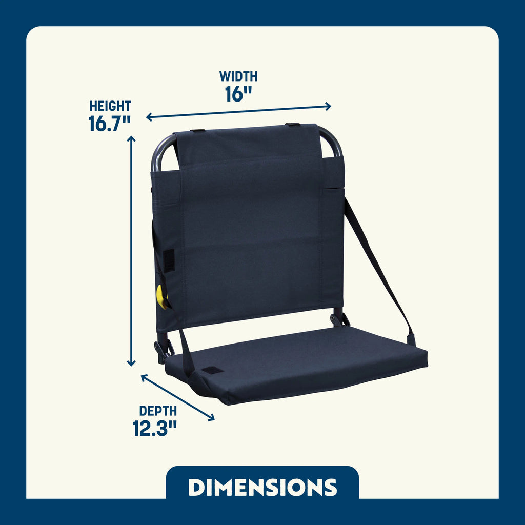 Secure-Hook BleacherBack - Choice 696 - Lightweight Folding Bleacher Chair with Cushioning Detail