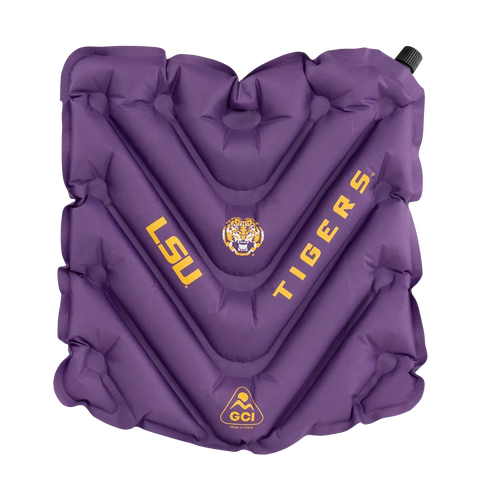 Ergonomic Back-Support College V Seat Inflatable Stadium Cushion - LSU Tigers - Choice 762 - Ergonomic Portable Stadium Seat for Sports Events - Default Title