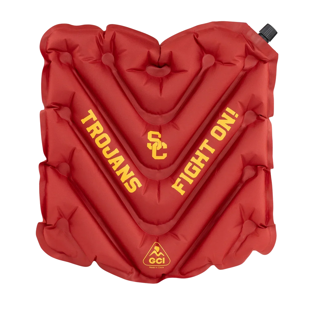 Ergonomic Back-Support College V Seat Inflatable Stadium Cushion - USC Trojans - Choice 523 - Ergonomic Portable Stadium Seat for Sports Events - Default Title