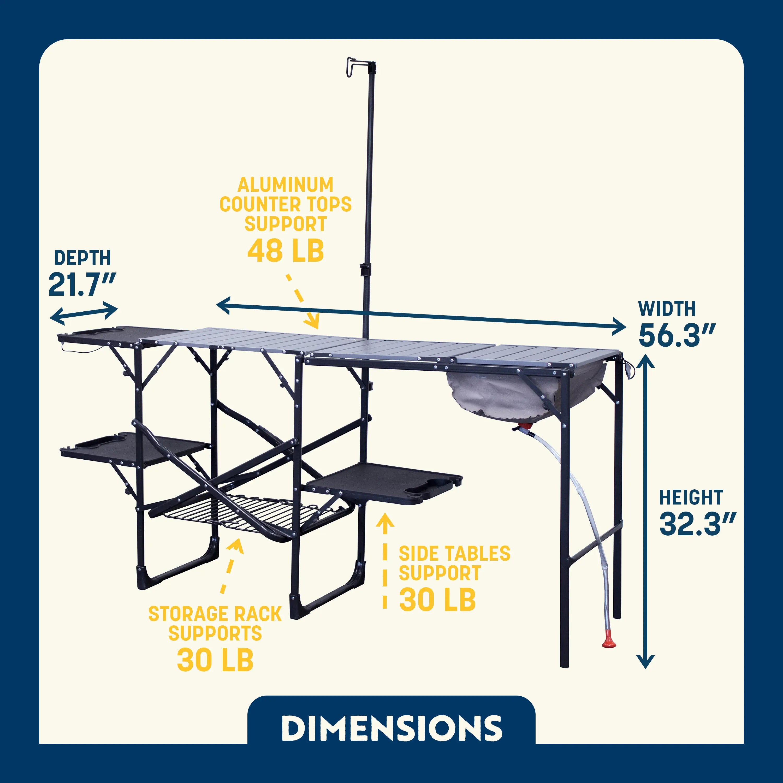 Compact Grilling Master Cook Station - Choice 171 - Portable Compact BBQ Grilling Tool Set Detail