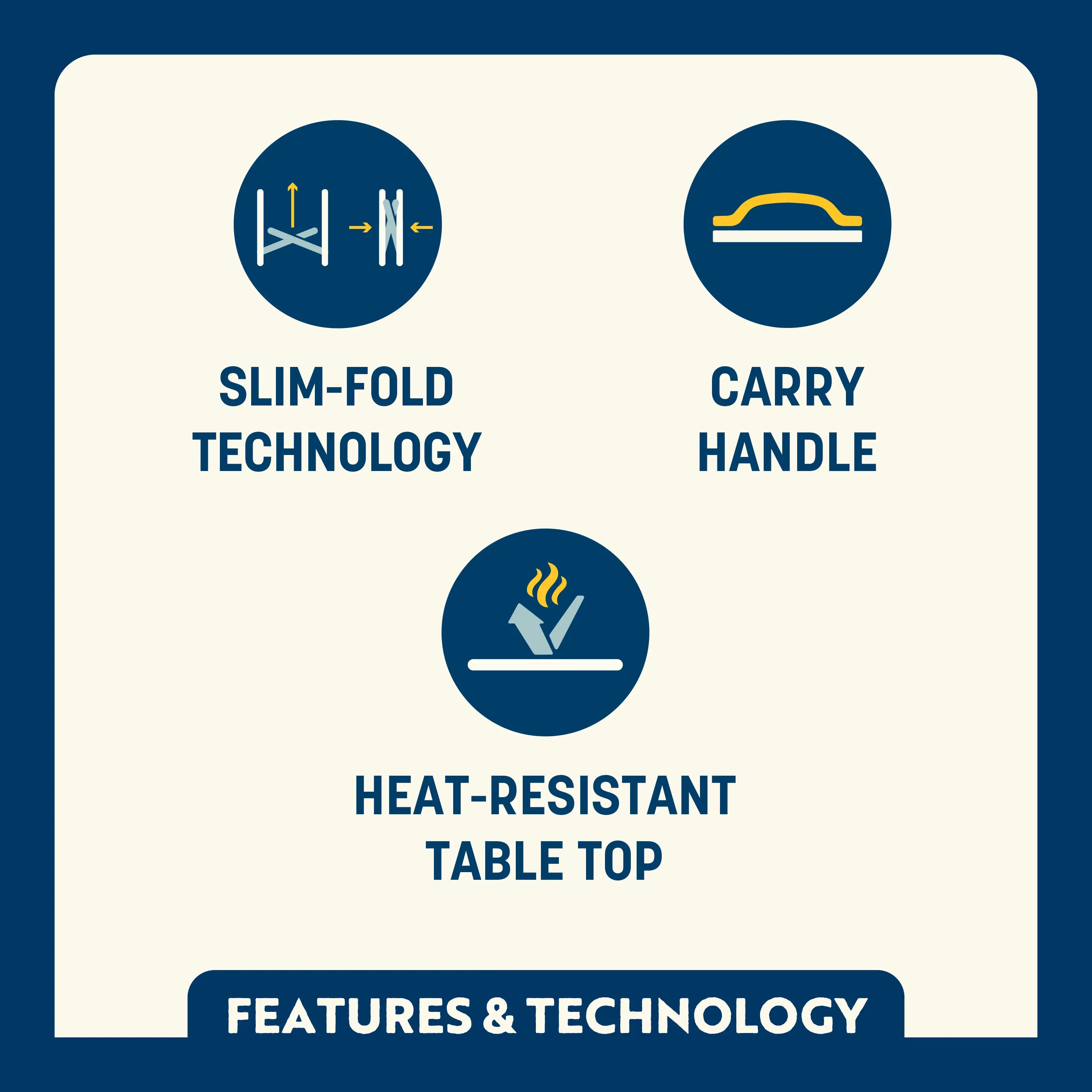 Heat-Resistant Tool Slim-Fold Cook Station - Choice 575 - Heavy-Duty Stainless Steel Camp Cooking Gear Detail