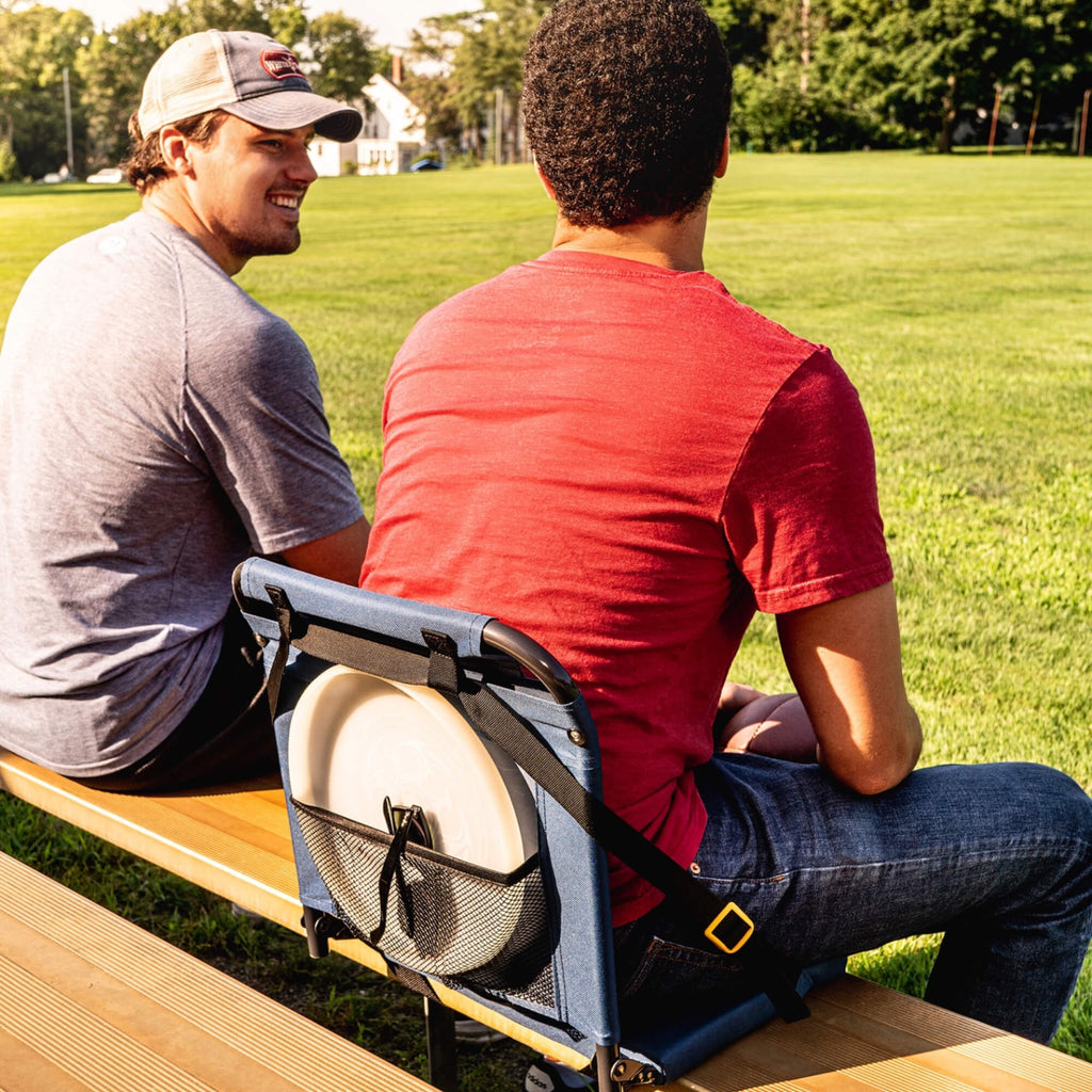 Secure-Hook BleacherBack - Choice 696 - Lightweight Folding Bleacher Chair with Cushioning Detail