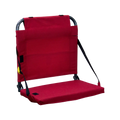 Secure-Hook BleacherBack - Choice 696 - Lightweight Folding Bleacher Chair with Cushioning - Red