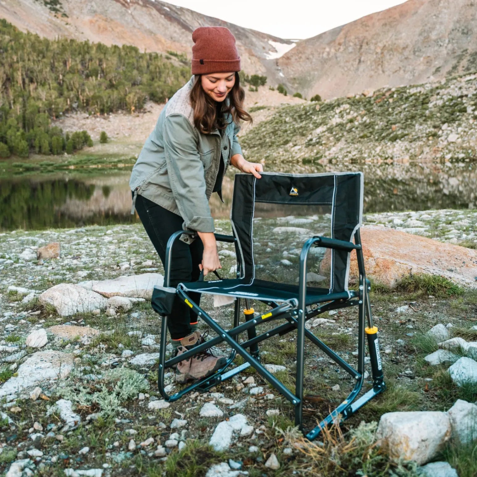 Smooth Motion Freestyle Rocker - Choice 711 - Freestyle Rocker Portable Outdoor Folding Chair Detail