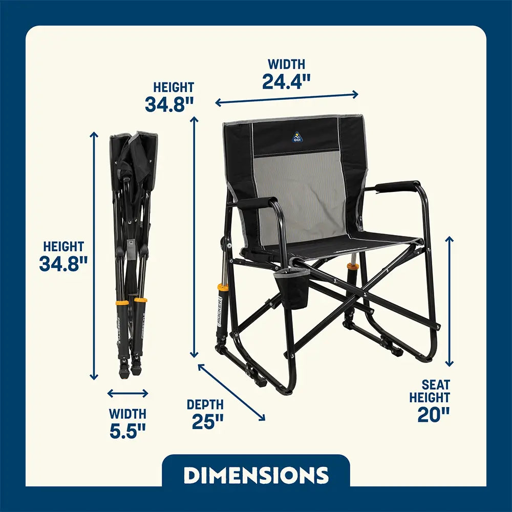 Smooth Motion Freestyle Rocker - Choice 711 - Freestyle Rocker Portable Outdoor Folding Chair Detail