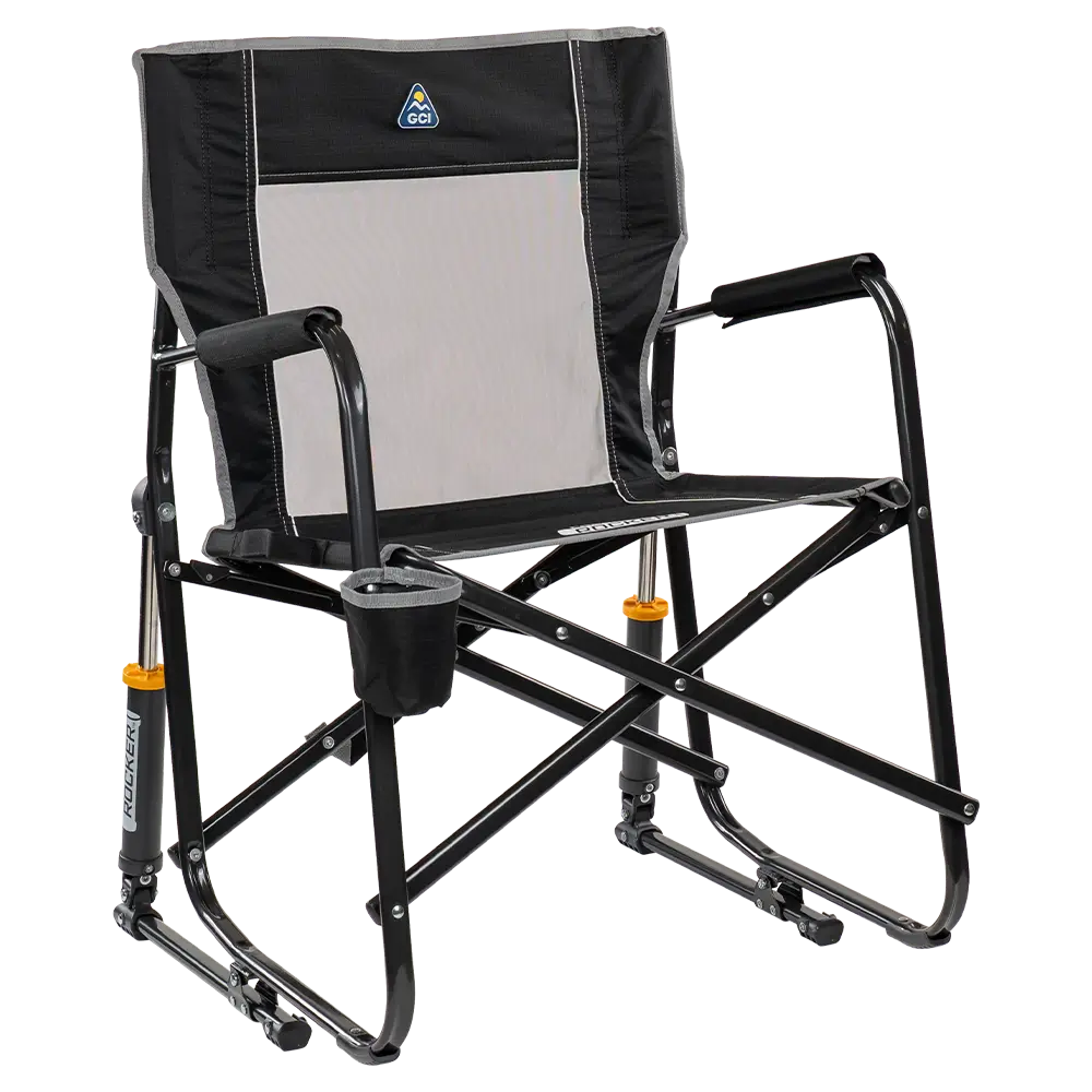Smooth Motion Freestyle Rocker - Choice 711 - Freestyle Rocker Portable Outdoor Folding Chair - Black