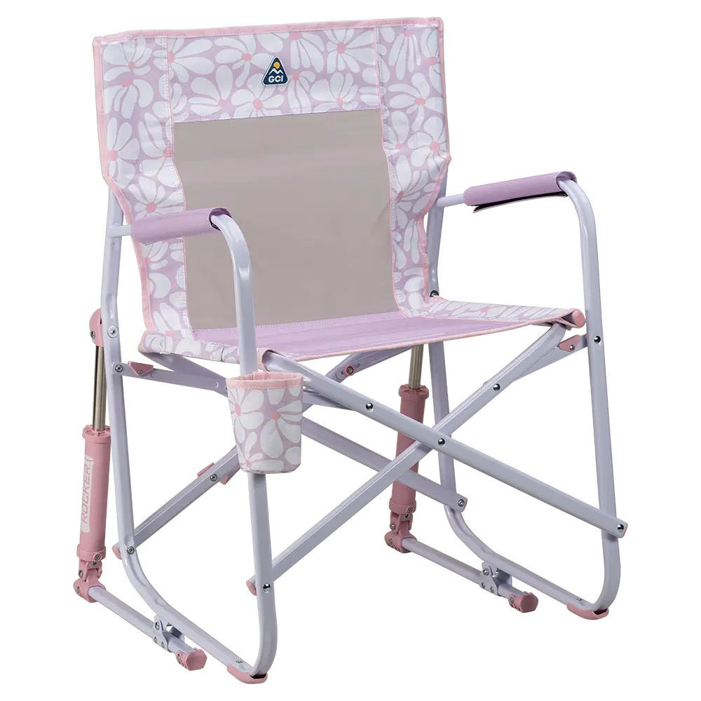 Smooth Motion Freestyle Rocker - Choice 711 - Freestyle Rocker Portable Outdoor Folding Chair - Pink/Purple