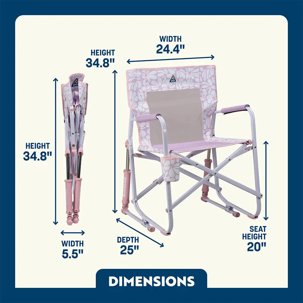 Smooth Motion Freestyle Rocker - Choice 711 - Freestyle Rocker Portable Outdoor Folding Chair Detail