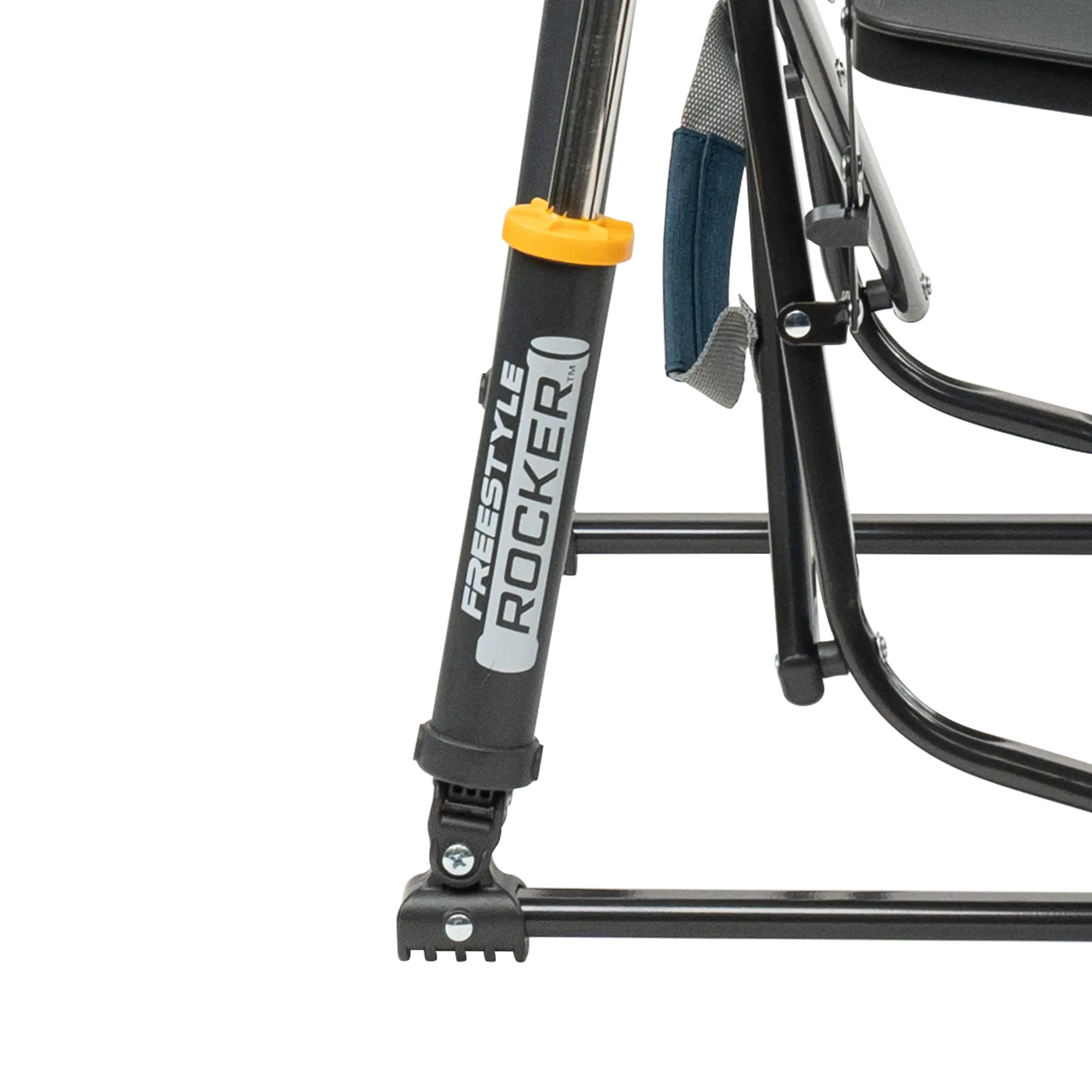 Smooth Motion Freestyle Rocker with Side Table - Choice 853 - Heavy-Duty Kickback Rocker with Beverage Holder Detail