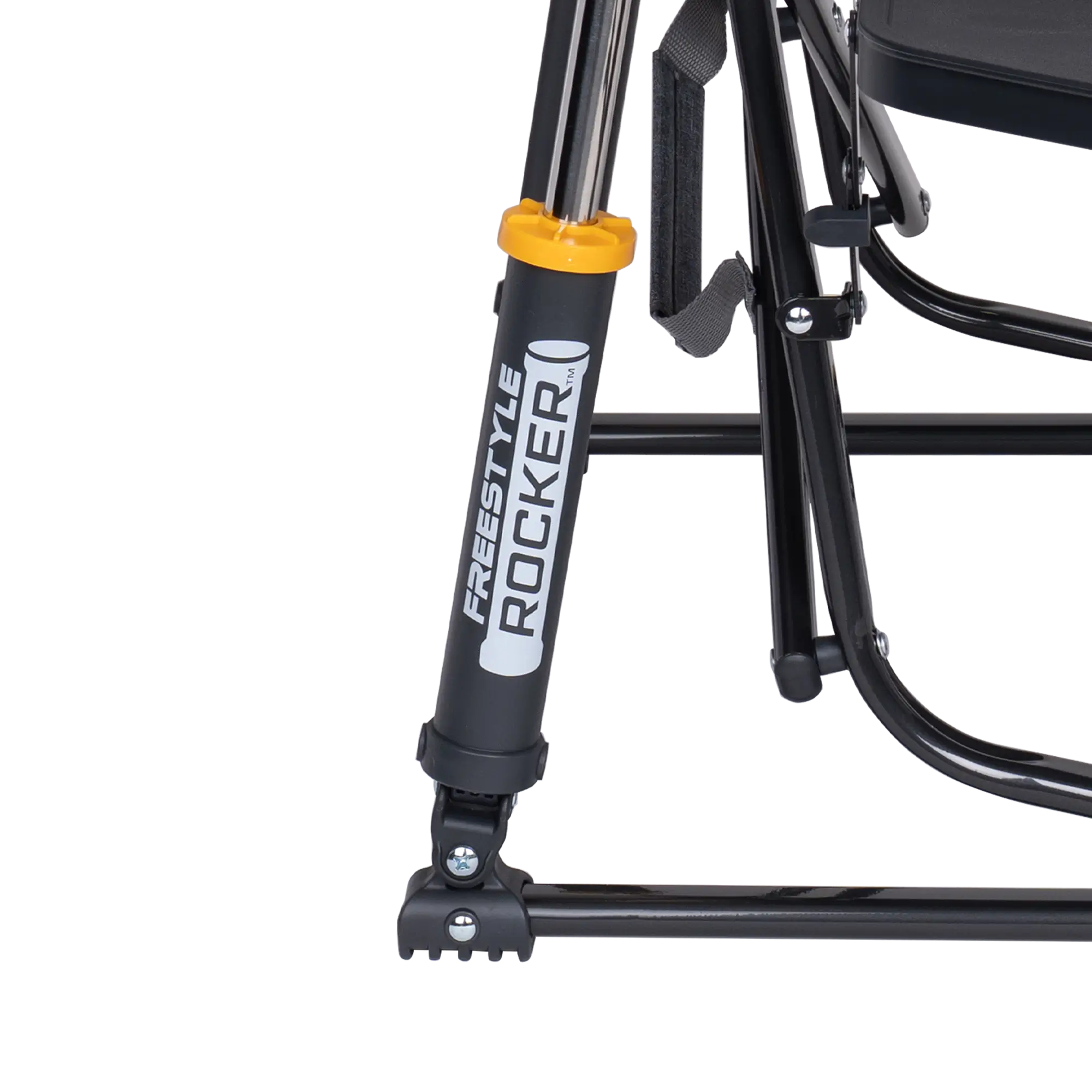 Smooth Motion Freestyle Rocker with Side Table - Choice 853 - Heavy-Duty Kickback Rocker with Beverage Holder Detail