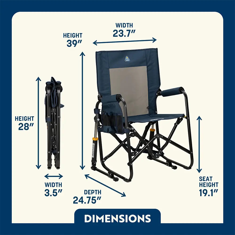 Patented Spring-Action Stowaway Rocker - Choice 794 - RoadTrip Rocker Smooth Motion Camp Chair Detail