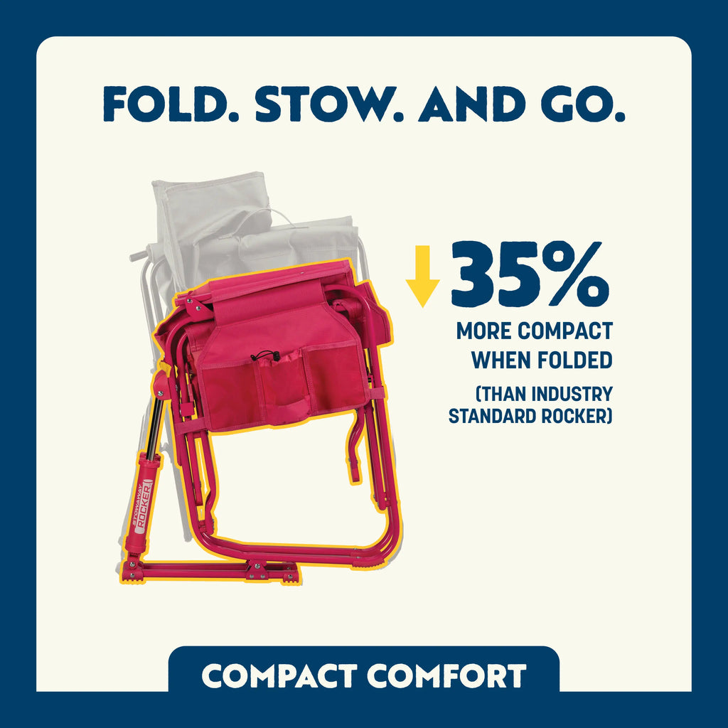 Patented Spring-Action Stowaway Rocker - Choice 794 - RoadTrip Rocker Smooth Motion Camp Chair Detail