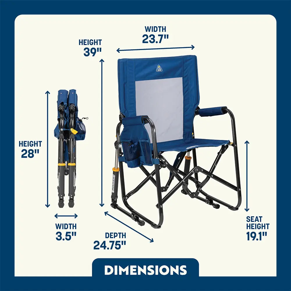 Patented Spring-Action Stowaway Rocker - Choice 794 - RoadTrip Rocker Smooth Motion Camp Chair Detail