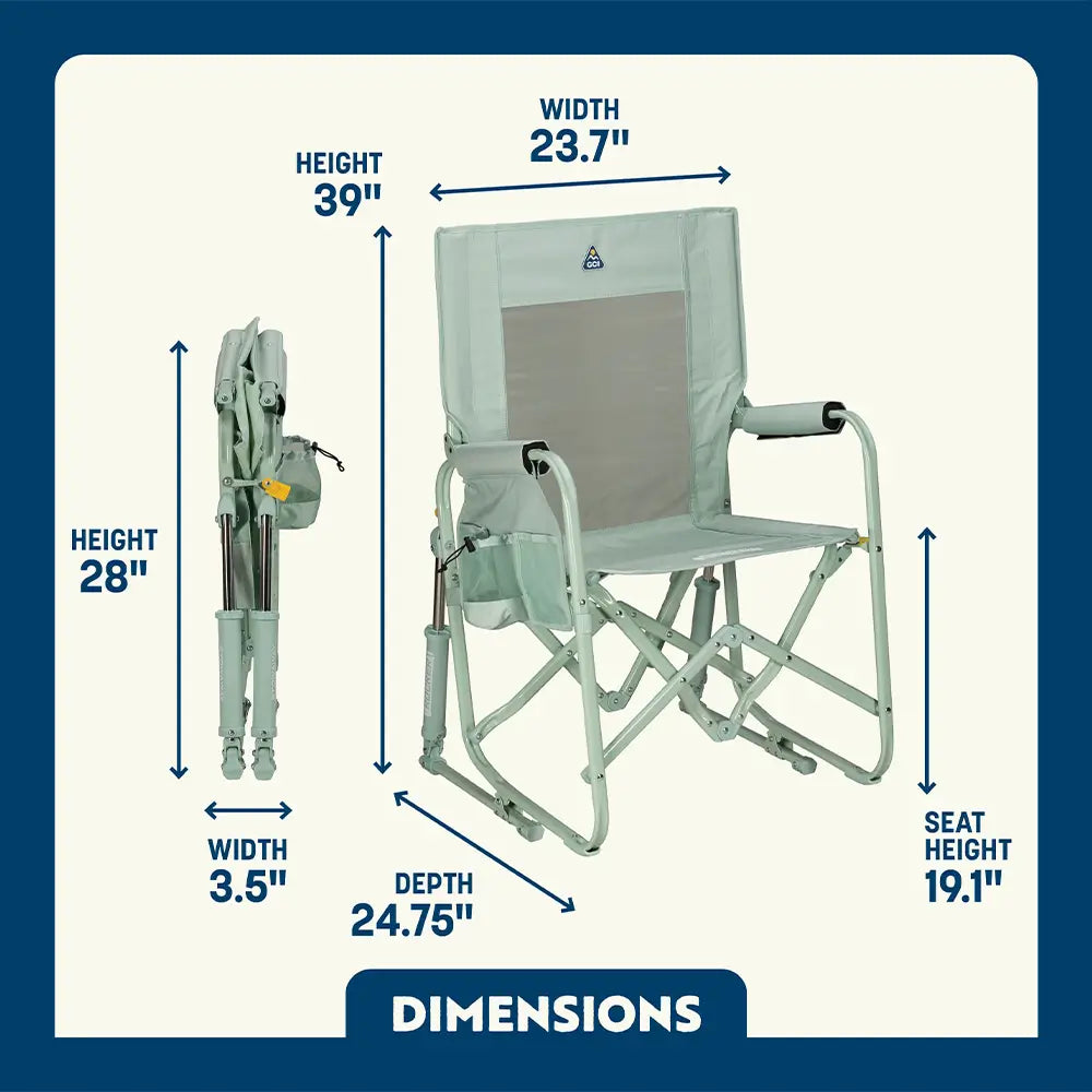 Patented Spring-Action Stowaway Rocker - Choice 794 - RoadTrip Rocker Smooth Motion Camp Chair Detail