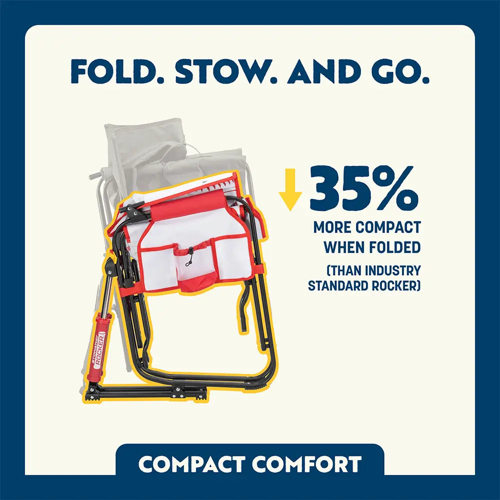 Patented Spring-Action Stowaway Rocker - Choice 794 - RoadTrip Rocker Smooth Motion Camp Chair Detail