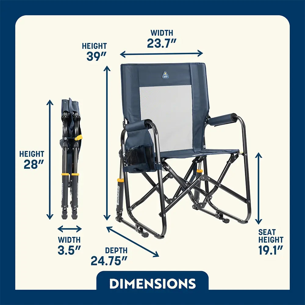Patented Spring-Action Stowaway Rocker - Choice 794 - RoadTrip Rocker Smooth Motion Camp Chair Detail