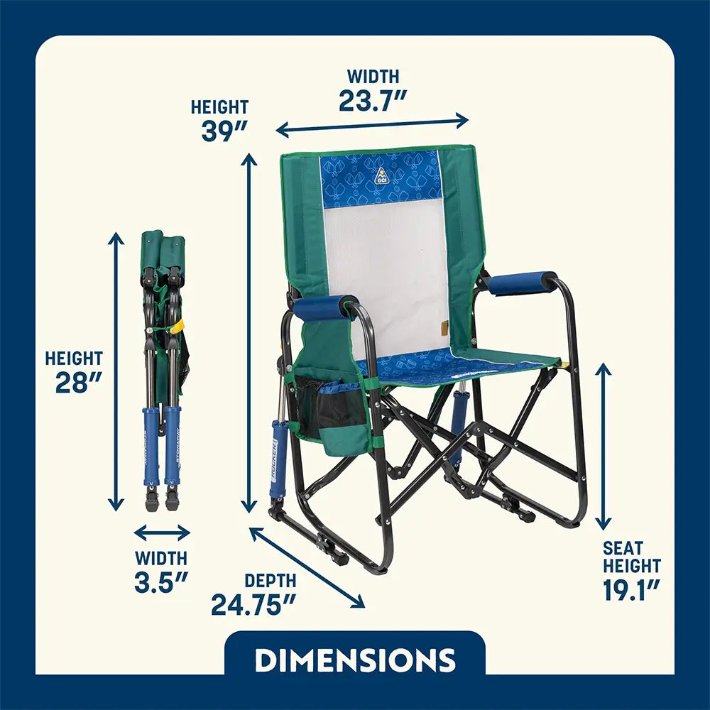 Patented Spring-Action Stowaway Rocker - Choice 794 - RoadTrip Rocker Smooth Motion Camp Chair Detail