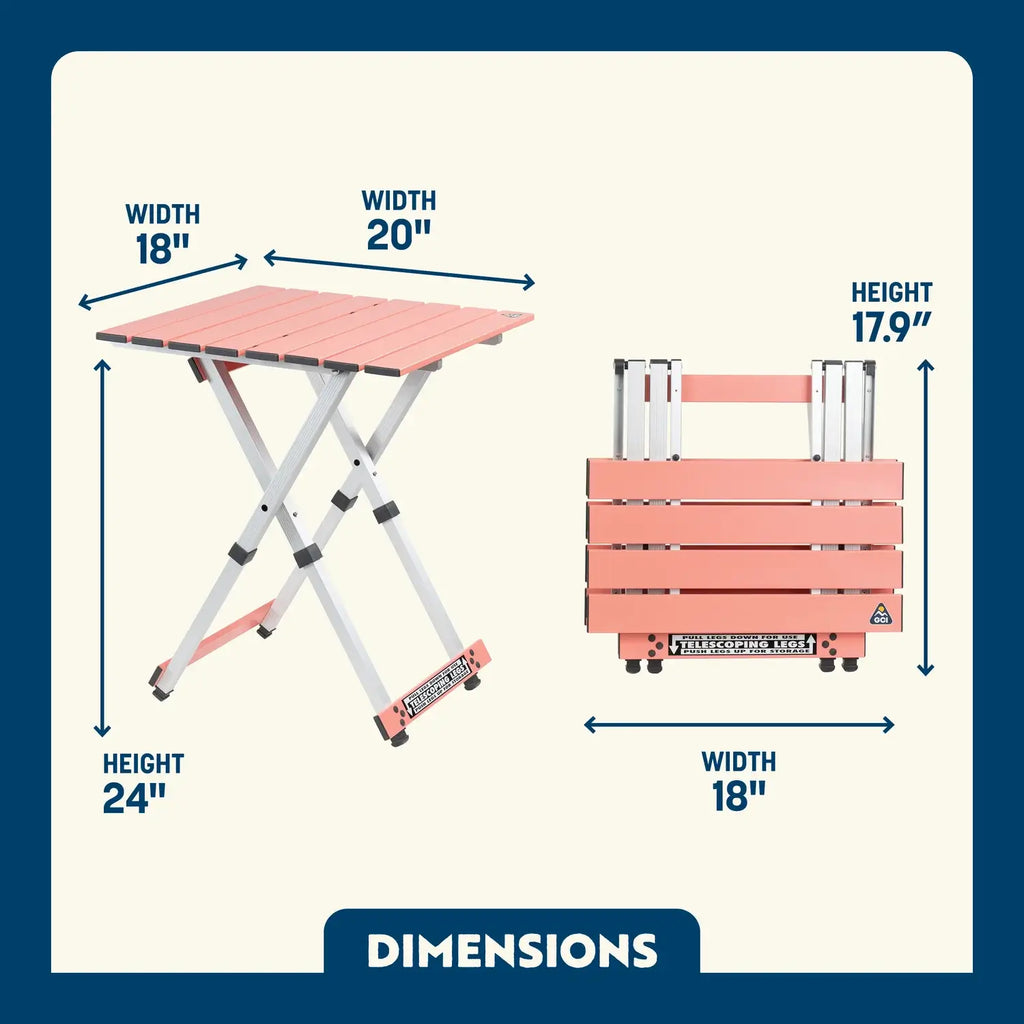 Multi-Functional Cook Compact Camp Table 20 - Choice 513 - Slim-Fold Outdoor Cook Station with Storage Shelves Detail