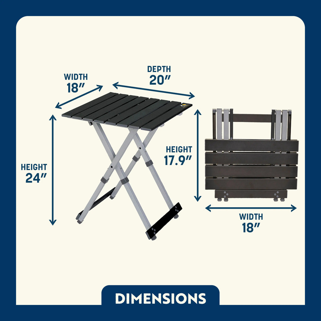 Multi-Functional Cook Compact Camp Table 20 - Choice 513 - Slim-Fold Outdoor Cook Station with Storage Shelves Detail