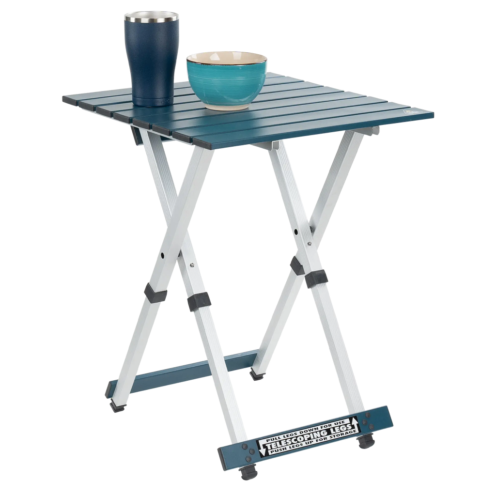 Multi-Functional Cook Compact Camp Table 20 - Choice 513 - Slim-Fold Outdoor Cook Station with Storage Shelves Detail