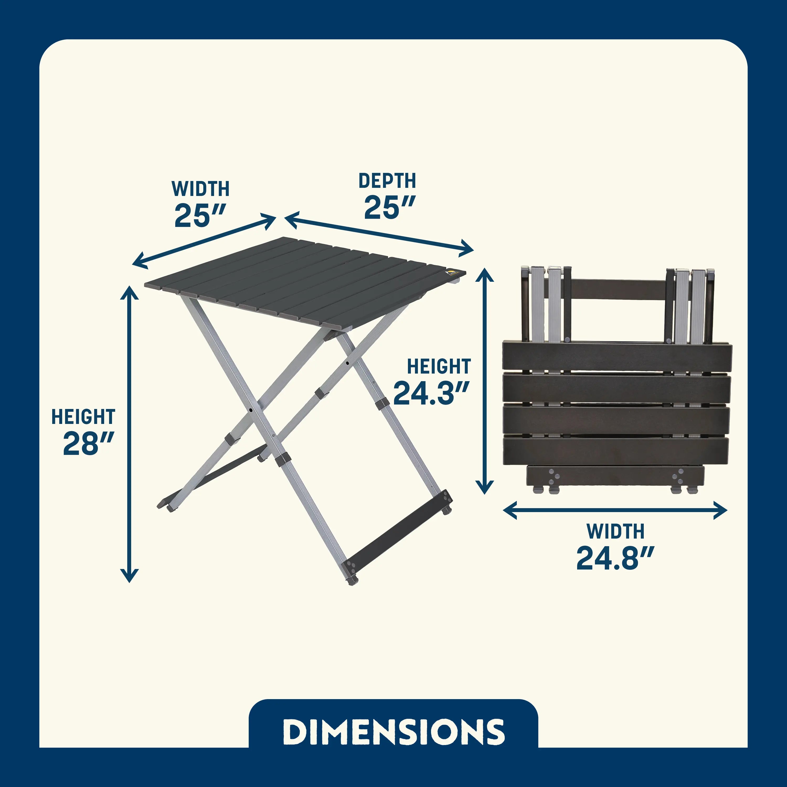 Multi-Functional Cook Compact Camp Table 25 - Choice 214 - Master Outdoor Kitchen Station for Tailgating & BBQ Detail