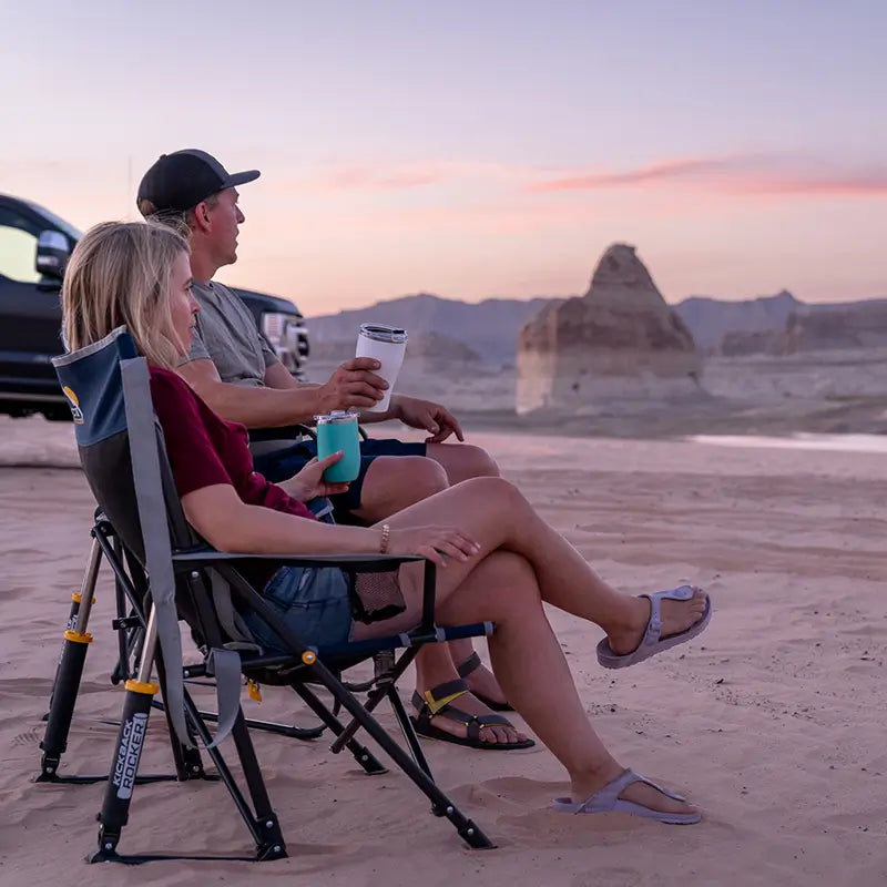 Luxury Camp Kickback Rocker - Choice 345 - Freestyle Rocker Portable Outdoor Folding Chair Detail