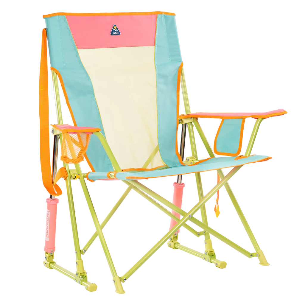 Smooth Motion Comfort Pro Rocker - Choice 375 - Freestyle Rocker Portable Outdoor Folding Chair - Sweet Tea