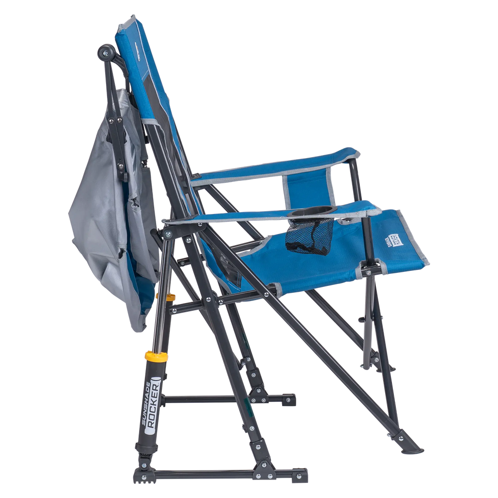 Patented Spring-Action SunShade Rocker - Choice 550 - Heavy-Duty Kickback Rocker with Beverage Holder Detail