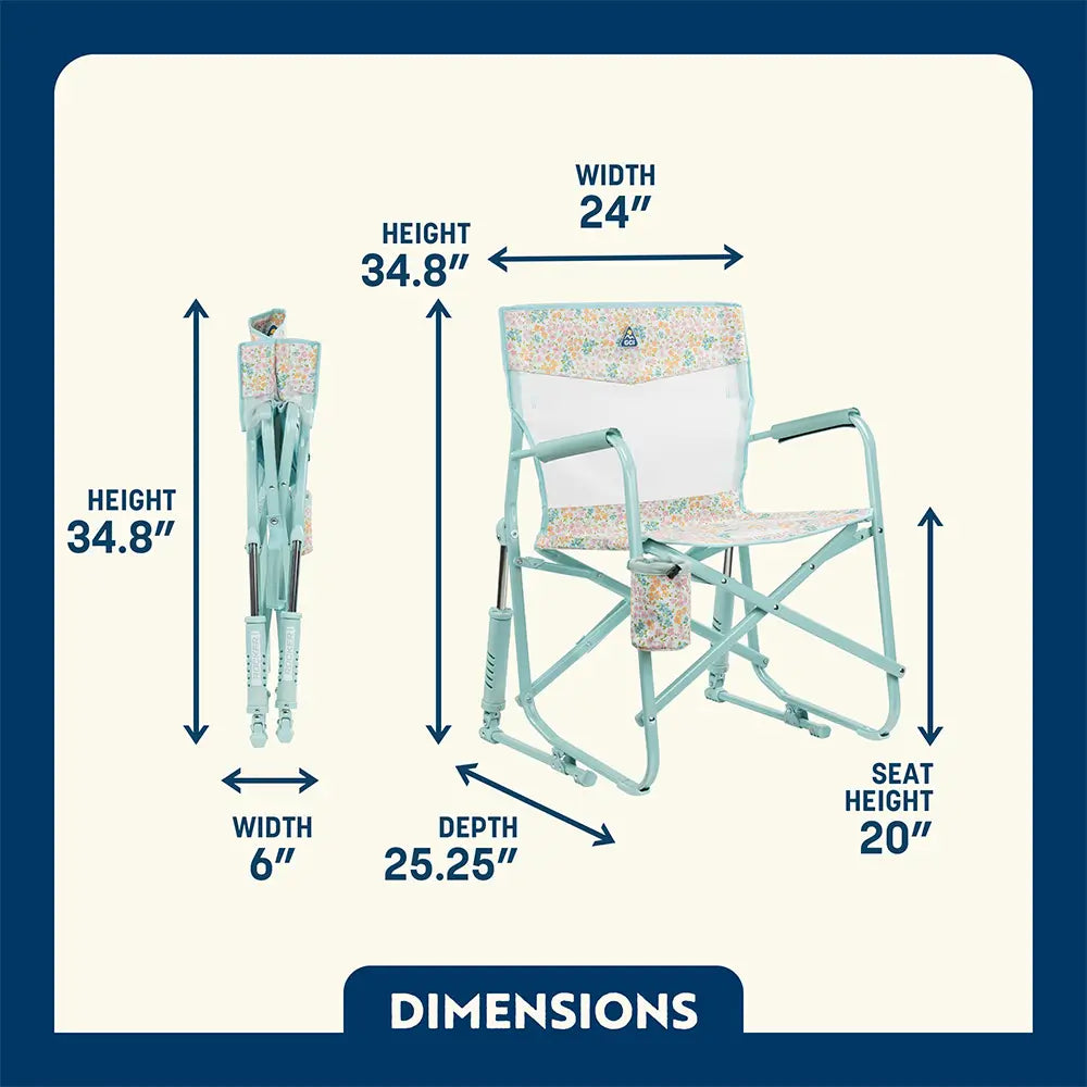 Patented Spring-Action Freestyle Rocker Elite - Choice 460 - Freestyle Rocker Portable Outdoor Folding Chair Detail