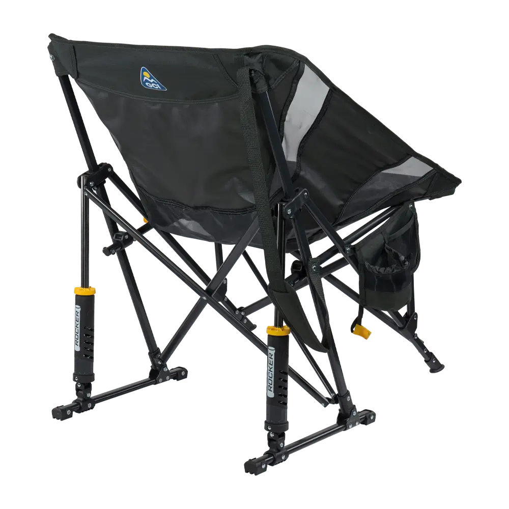 Luxury Camp Pod Rocker Elite - Choice 832 - Heavy-Duty Kickback Rocker with Beverage Holder Detail