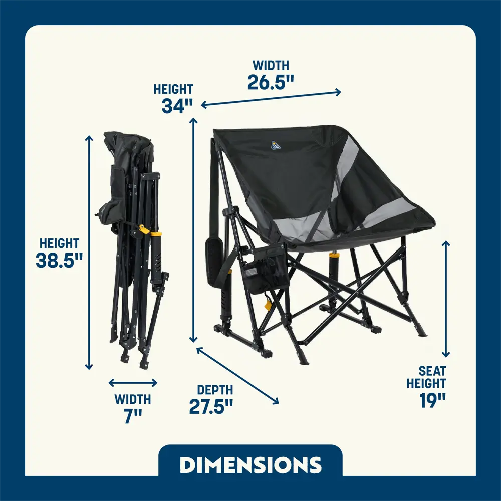 Luxury Camp Pod Rocker Elite - Choice 832 - Heavy-Duty Kickback Rocker with Beverage Holder Detail