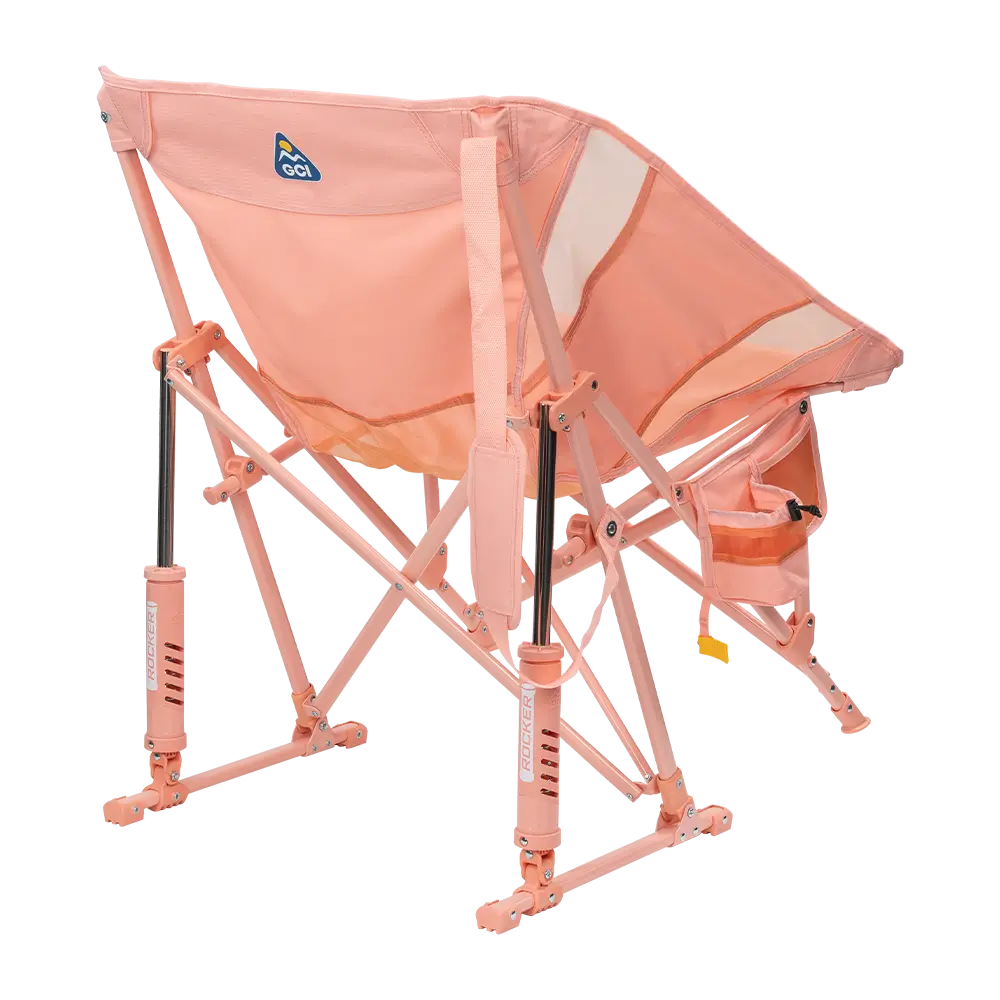 Luxury Camp Pod Rocker Elite - Choice 832 - Heavy-Duty Kickback Rocker with Beverage Holder Detail