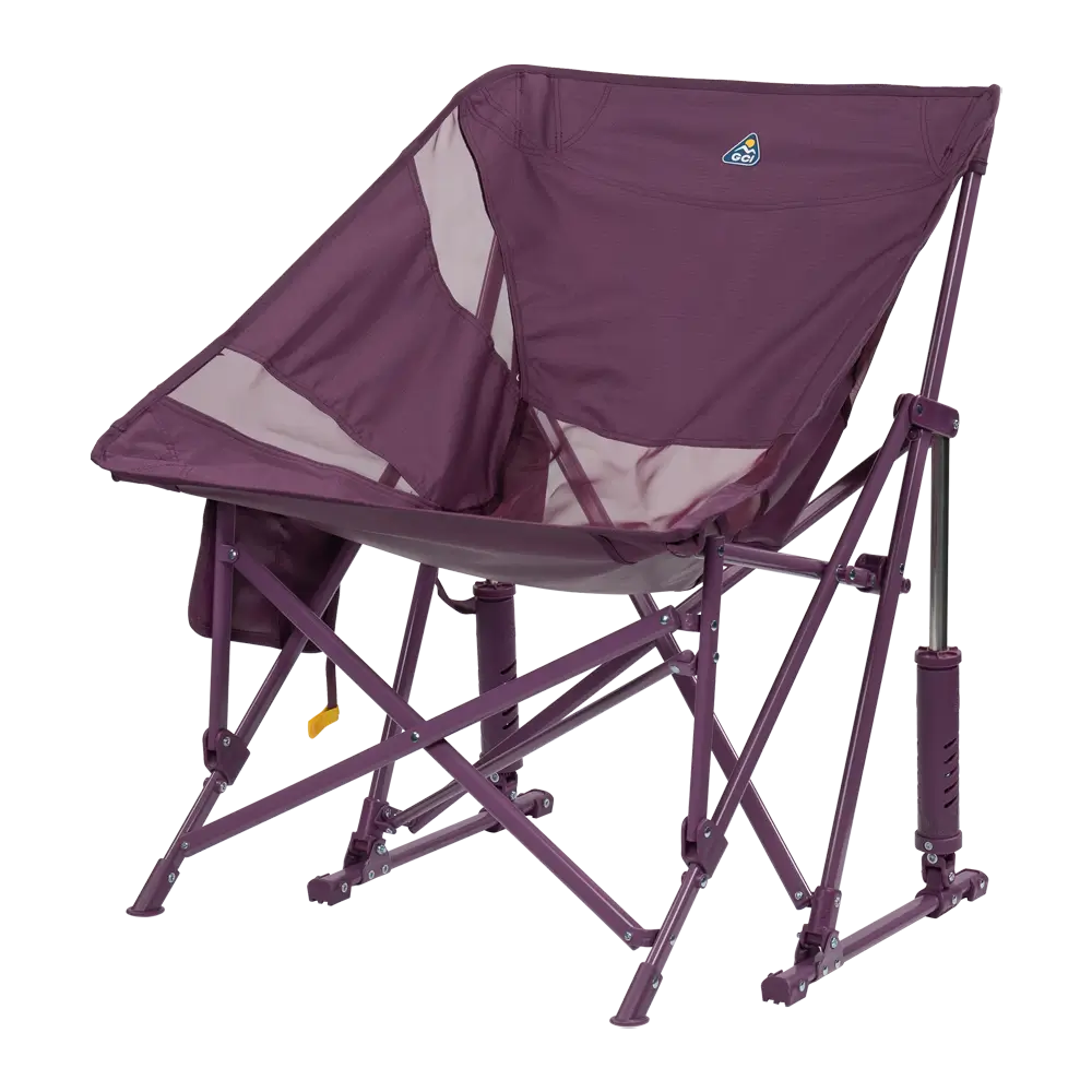 Luxury Camp Pod Rocker Elite - Choice 832 - Heavy-Duty Kickback Rocker with Beverage Holder Detail