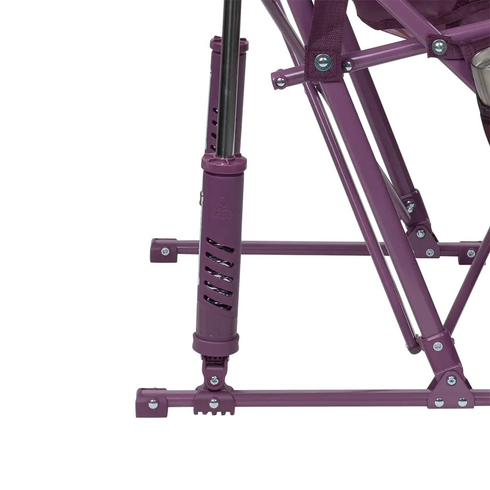 Luxury Camp Pod Rocker Elite - Choice 832 - Heavy-Duty Kickback Rocker with Beverage Holder Detail