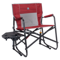 Premium All-Weather Freestyle Rocker XL with Side Table - Choice 836 - Patented Spring-Action Rocking Chair for Camping - Cinnamon