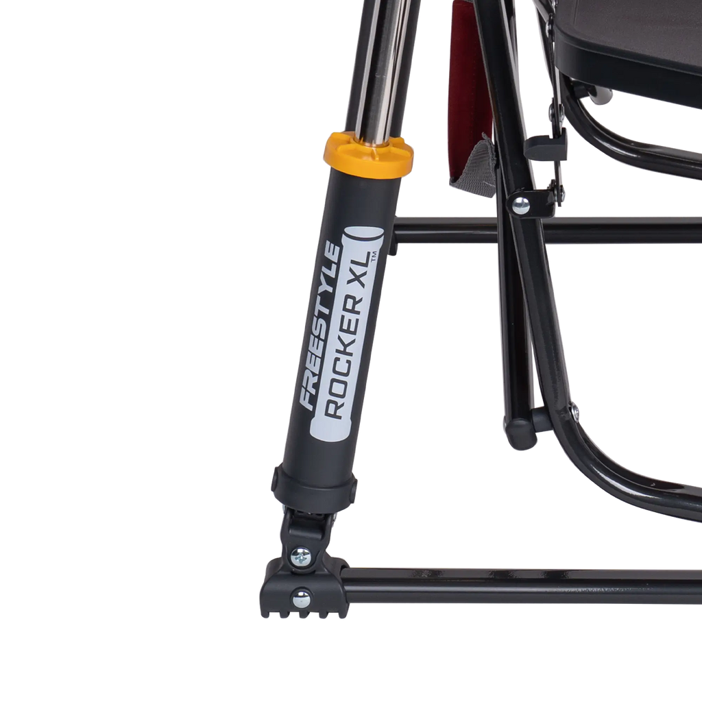 Premium All-Weather Freestyle Rocker XL with Side Table - Choice 836 - Patented Spring-Action Rocking Chair for Camping Detail