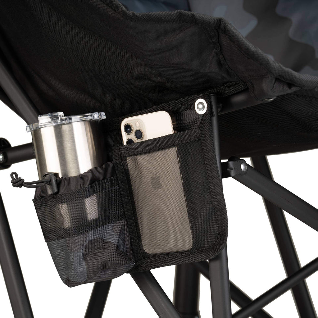 Smooth Motion Puff Rocker - Choice 731 - Heavy-Duty Kickback Rocker with Beverage Holder Detail