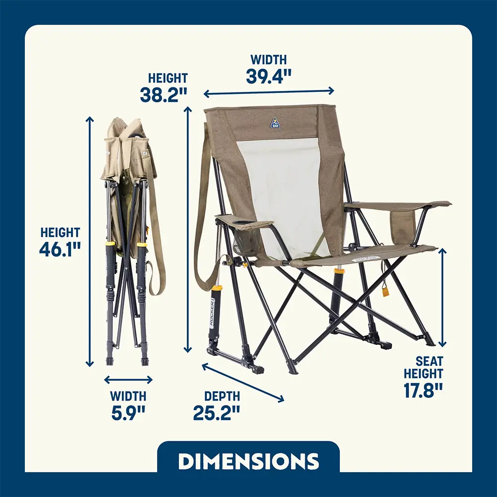 Heavy-Duty Freestyle Comfort Pro Rocker XL - Choice 107 - RoadTrip Rocker Smooth Motion Camp Chair Detail