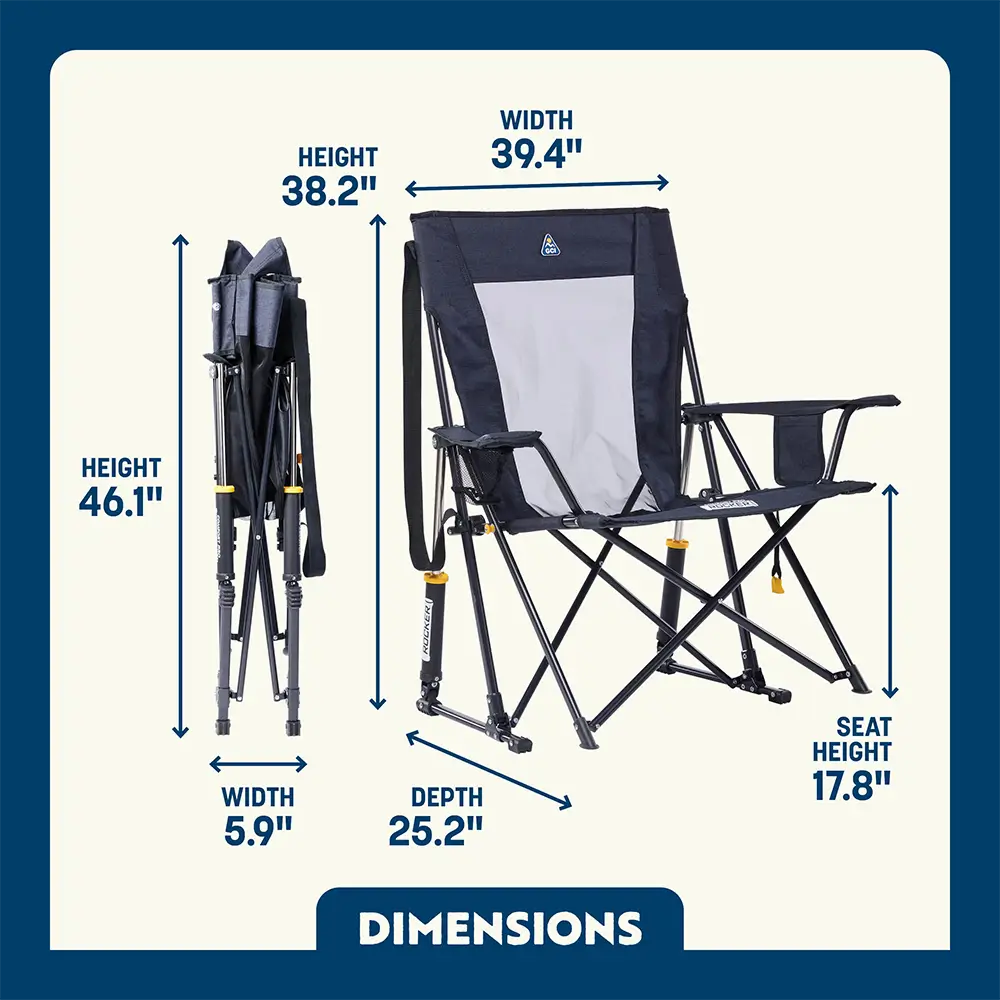 Heavy-Duty Freestyle Comfort Pro Rocker XL - Choice 107 - RoadTrip Rocker Smooth Motion Camp Chair Detail