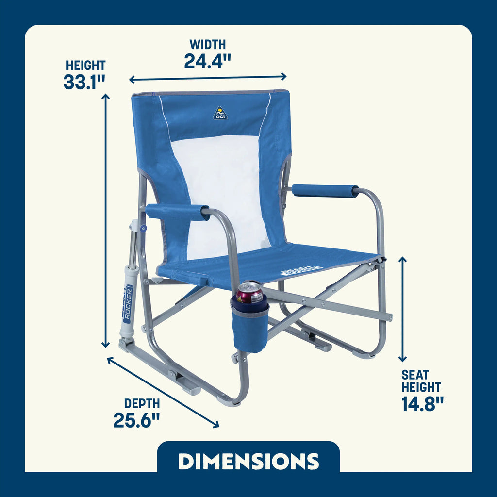 Patented Spring-Action Beach Rocker Bundle - Choice 773 - Patented Spring-Action Rocking Chair for Camping Detail