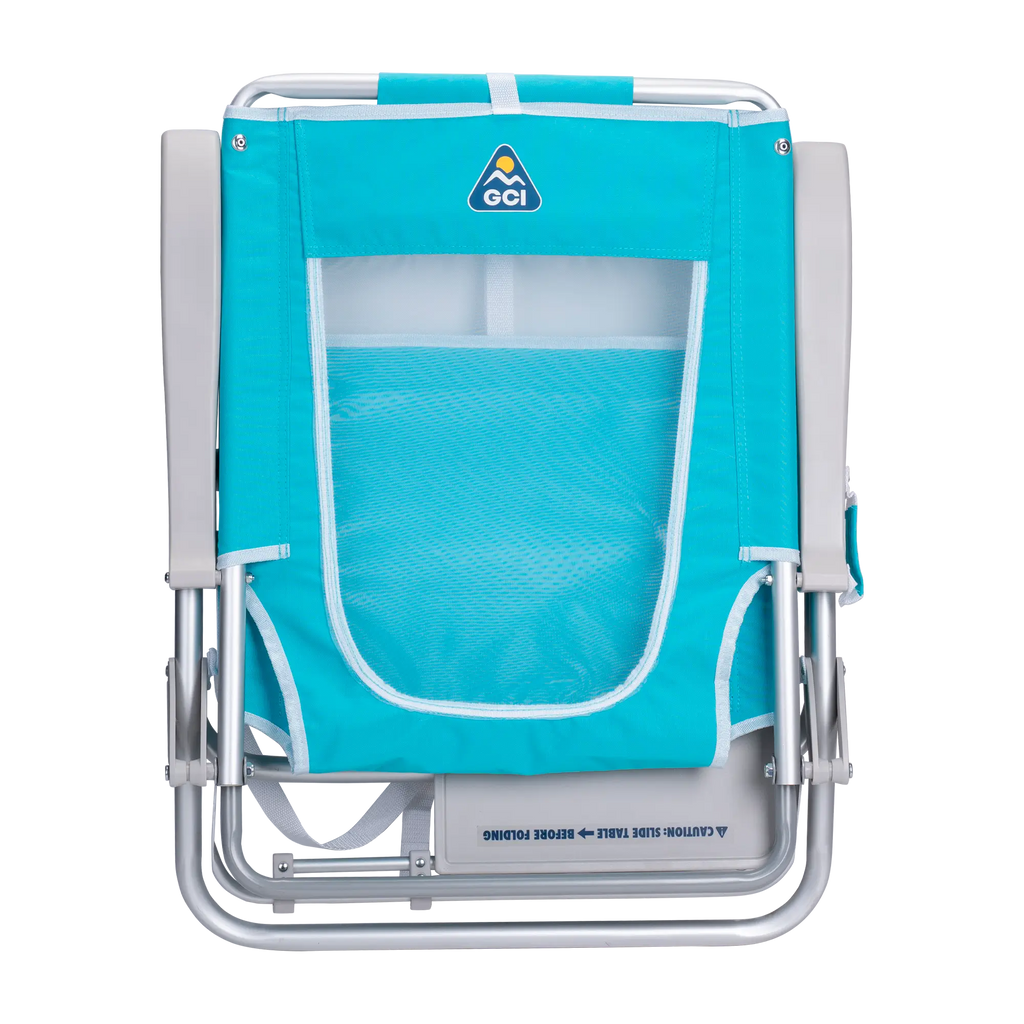 Low-Profile Big Surf with Slide Table - Choice 334 - Portable Heavy-Duty Low Boy Chair for Ocean Side Detail