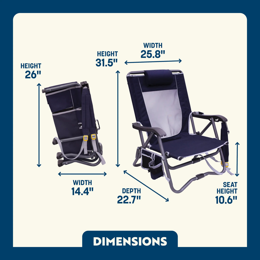 Micro-Folding Bi-Fold Slim Event Chair - Choice 334 - Ultra-Lightweight Telescoping PackSeat Travel Stool Detail