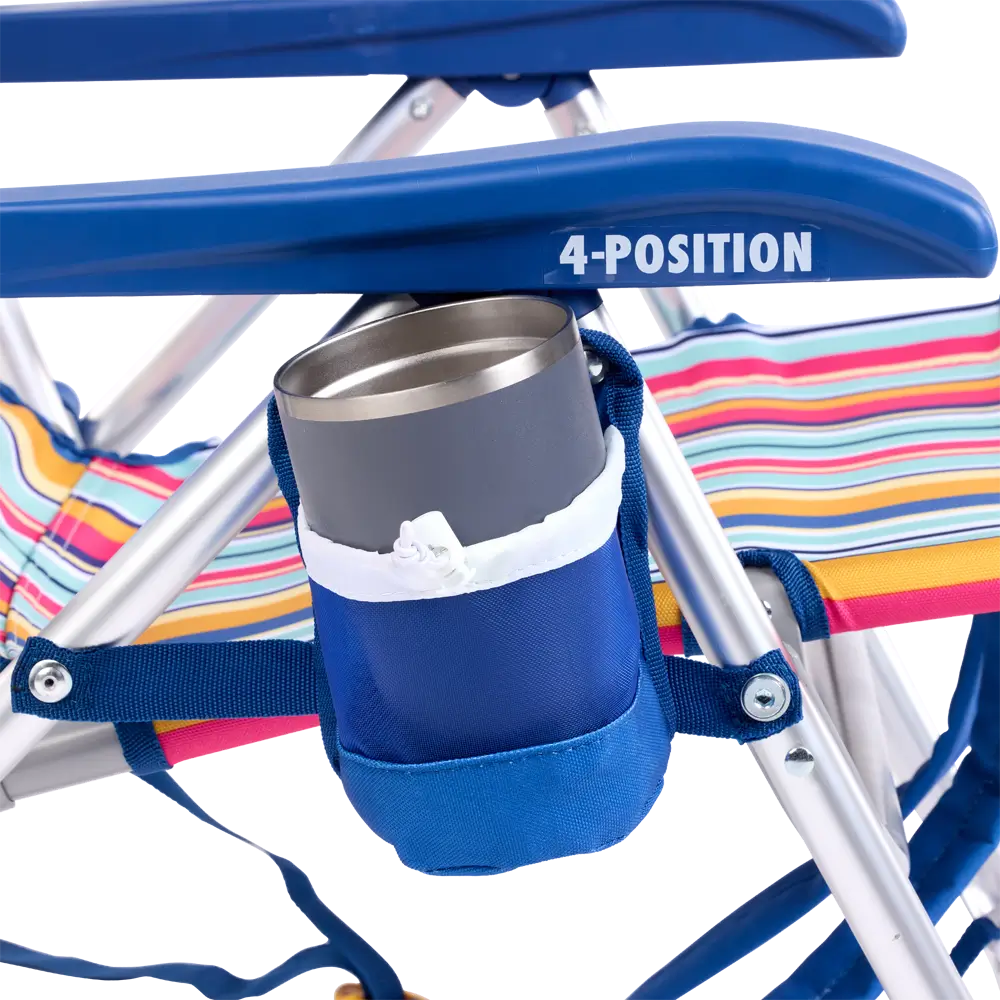 Rust-Resistant Aluminum Backpack Beach Chair - Choice 709 - Rust-Resistant Aluminum Sand-Friendly Lounge Chair Detail