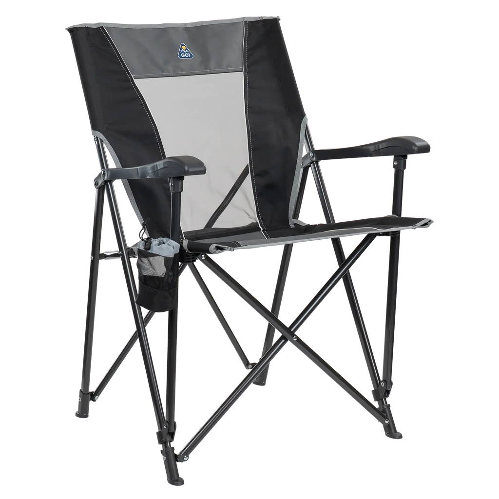 Telescoping Frame Eazy Chair - Choice 976 - Pico Compact Folding Camp Chair with Carry Bag - Black