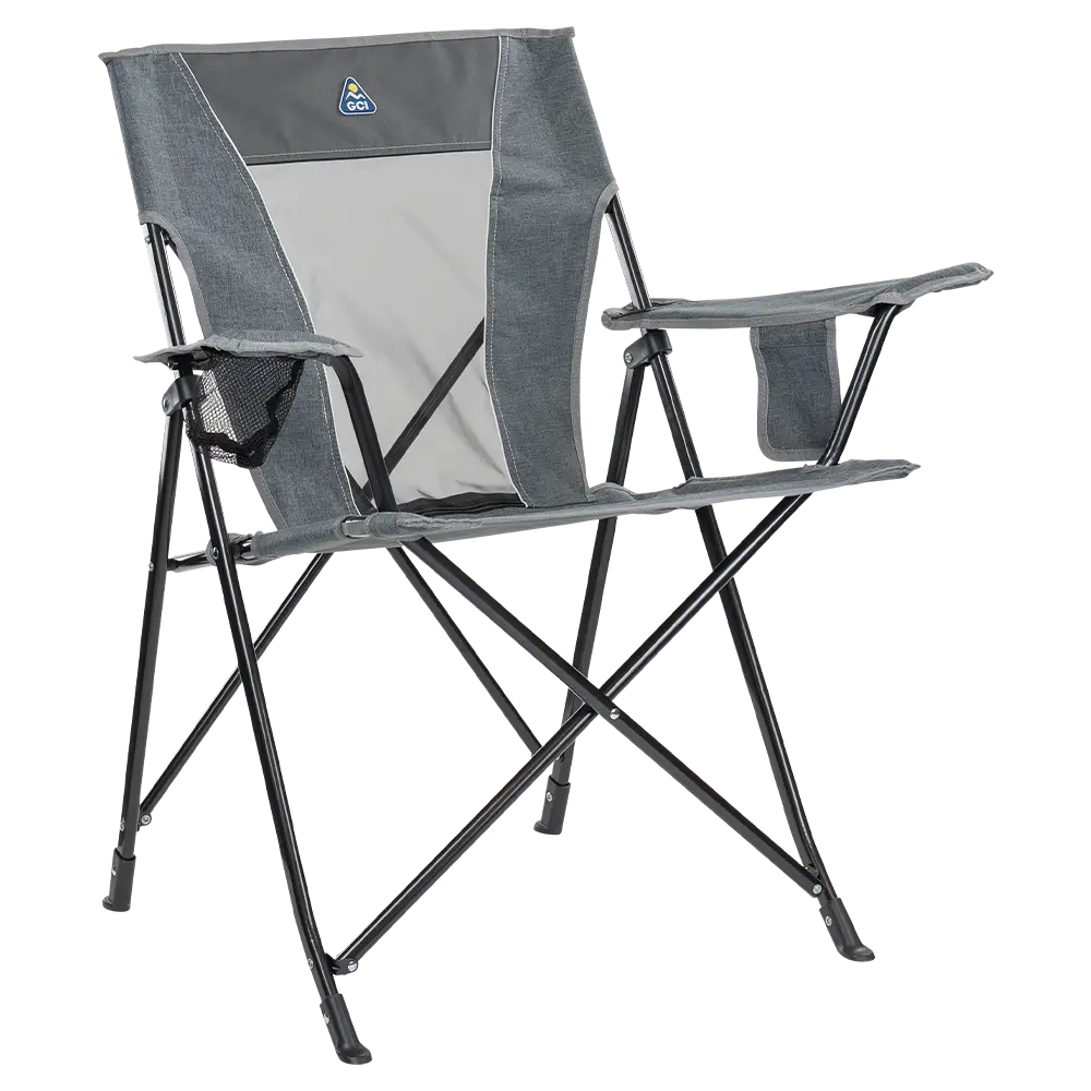 Ultra-Compact Comfort Quad Chair - Choice 989 - Space-Saving Micro-Folding Chair for Backpacking - Heathered Pewter