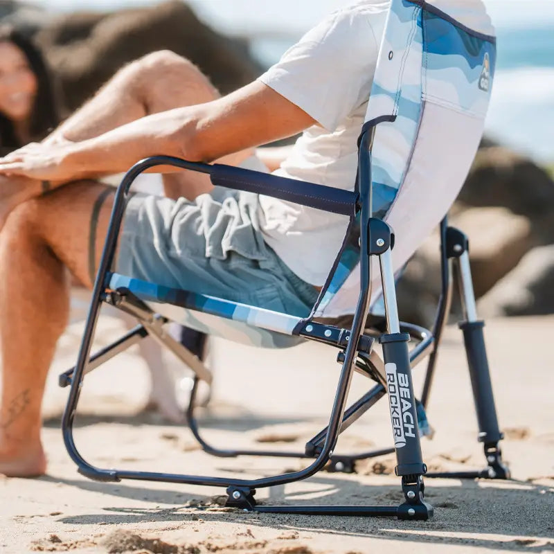 Premium All-Weather Beach Rocker - Choice 712 - Freestyle Rocker Portable Outdoor Folding Chair Detail