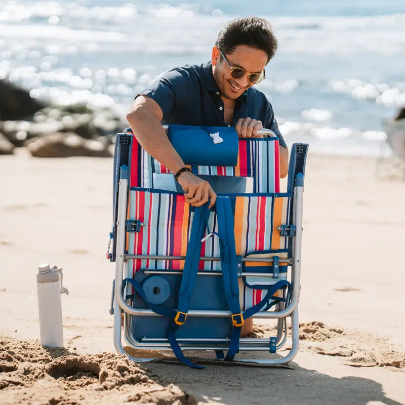 Low-Profile Big Surf with Slide Table - Choice 334 - Portable Heavy-Duty Low Boy Chair for Ocean Side Detail