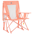 Smooth Motion Comfort Pro Rocker - Choice 375 - Freestyle Rocker Portable Outdoor Folding Chair - Coral Garden
