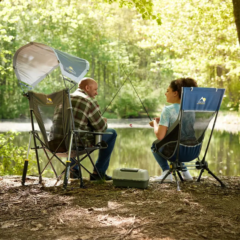Heavy-Duty Freestyle ComPack Rocker - Choice 980 - Patented Spring-Action Rocking Chair for Camping Detail